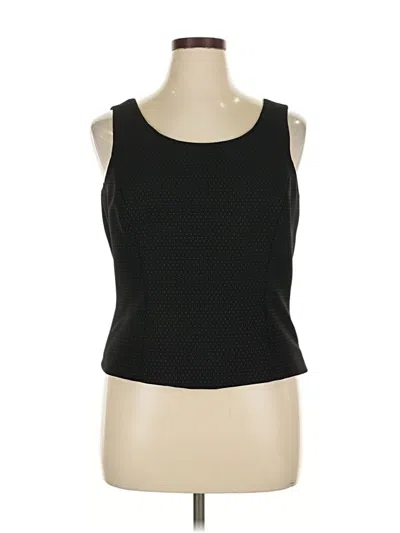 Pre-owned Liz Claiborne Sleeveless Top Black Scoop Neck Tops