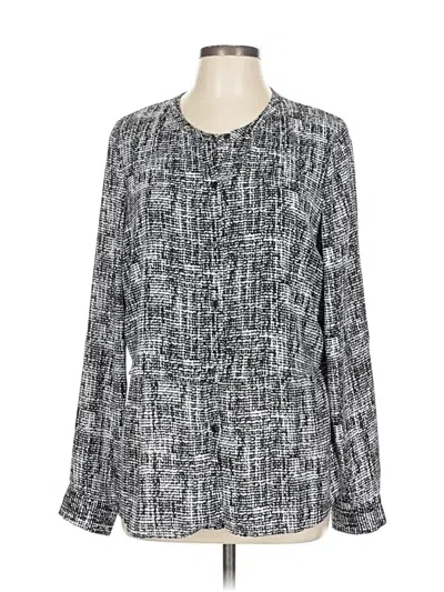 Pre-owned Sioni Long Sleeve Blouse In Gray