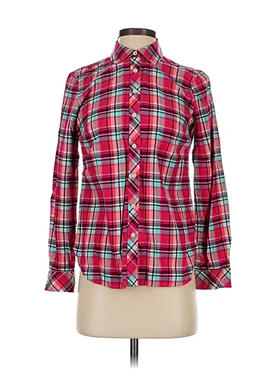 Pre-owned Talbots Long Sleeve Button Down Shirt In Red