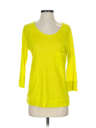 Pre-owned Joie 3/4 Sleeve T-shirt In Yellow