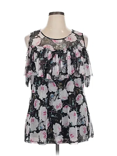 Pre-owned Ny Collection Sleeveless Blouse In Black