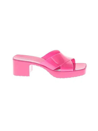 Pre-owned Nicole Miller Mule/clog In Pink