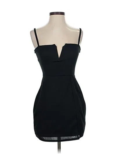 Pre-owned Prettylittlething Cocktail Dress In Black
