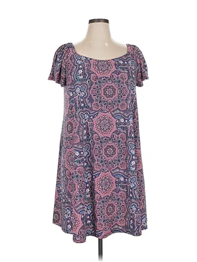 Pre-owned Signature By Robbie Bee Casual Dress In Purple