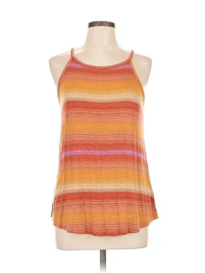 Pre-owned 24/7 Maurices Sleeveless Top Orange Halter Neckline Tops
