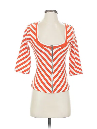 Maeve By Anthropologie 3/4 Sleeve T-shirt In Orange