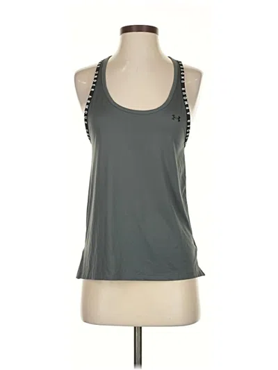 Pre-owned Under Armour Tank Top Green Halter Neckline Tops