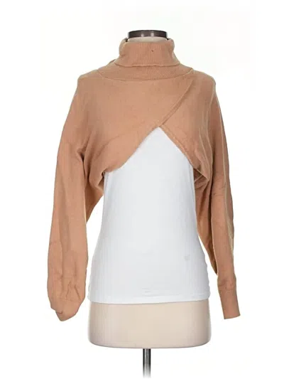 Pre-owned Forever 21 Turtleneck Sweater In Brown