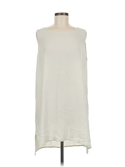 Pre-owned Eileen Fisher Casual Dress In White
