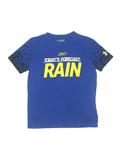 Pre-owned Under Armour Kids' Short Sleeve Top Blue Tops