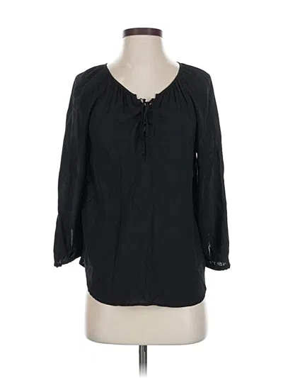 Pre-owned Velvet By Graham & Spencer 3/4 Sleeve Blouse In Black