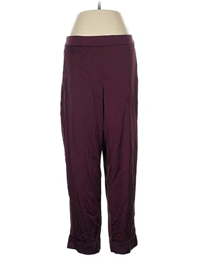 Pre-owned Soma Track Pants In Burgundy