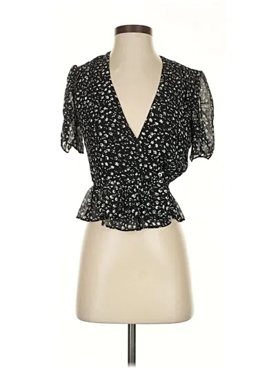 Pre-owned Allsaints Short Sleeve Blouse In Black