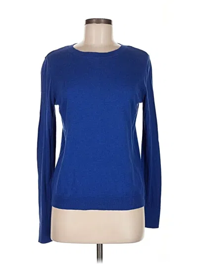 Pre-owned 1901 Long Sleeve Top Blue Crew Neck Tops