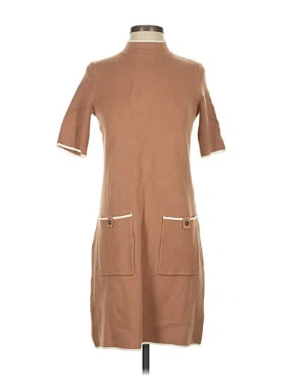 Pre-owned Nicole Miller Casual Dress In Brown