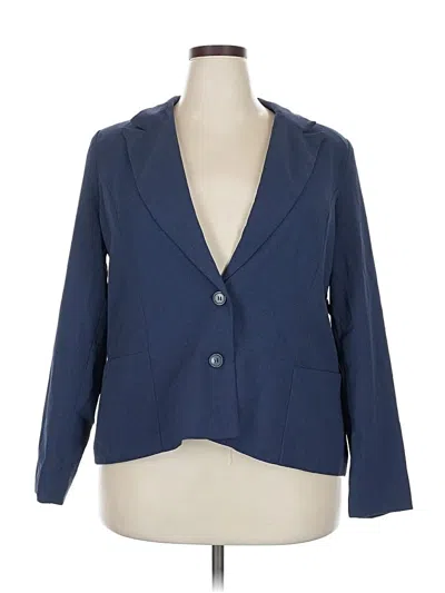 Pre-owned Jessica London Blazer Jacket In Blue