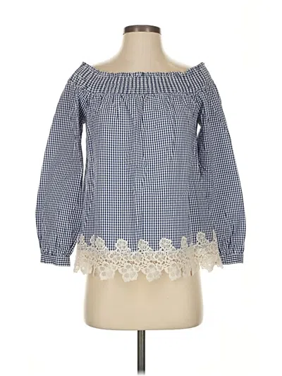 Pre-owned Liu •jo 3/4 Sleeve Blouse In Blue