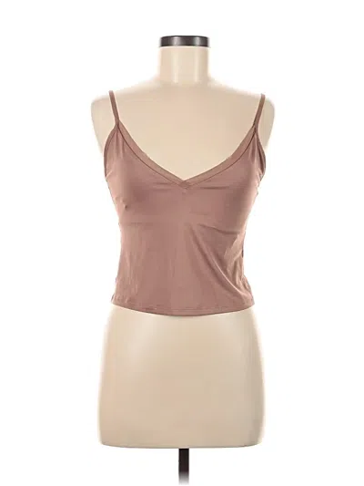 Pre-owned Zara Tank Top Brown Strapless Neckline Tops