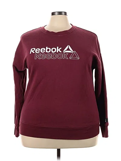Pre-owned Reebok Sweatshirt In Burgundy