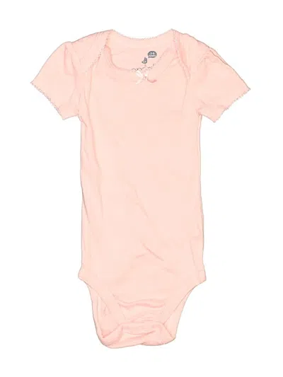 Pre-owned Assorted Brands Babies' Short Sleeve Onesie In Pink