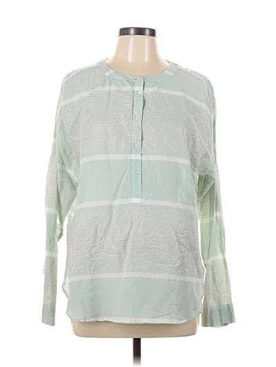 Pre-owned Ann Taylor Loft Long Sleeve Blouse In Green