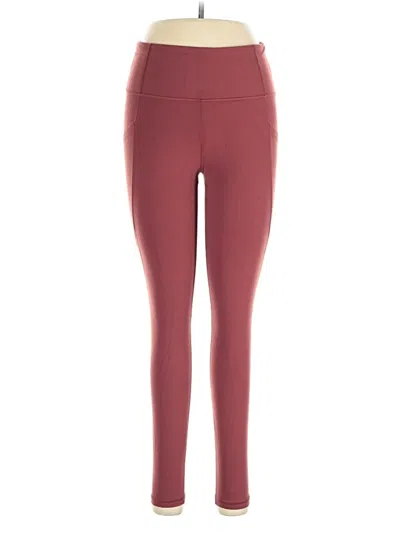 Pre-owned Athleta Active Pants In Burgundy