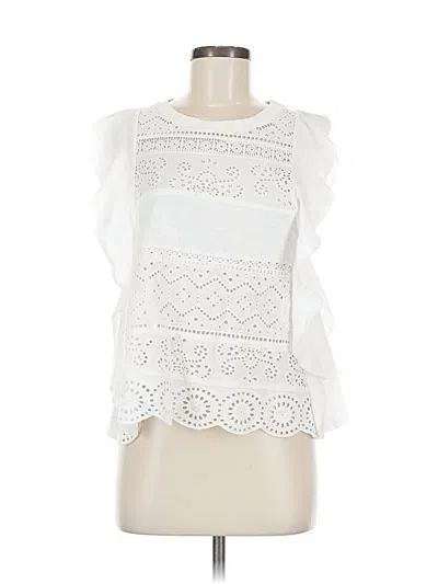 Pre-owned By Anthropologie Sleeveless Blouse In White