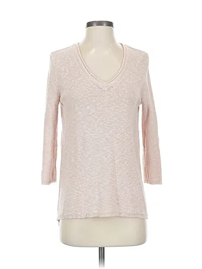 Pre-owned Two By Vince Camuto 3/4 Sleeve Top Gray V Neck Tops