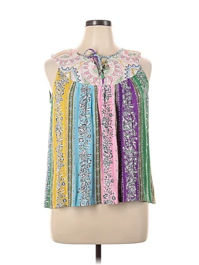 Pre-owned One September Sleeveless Blouse In Green