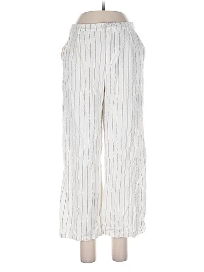 Pre-owned Motf Linen Pants In White