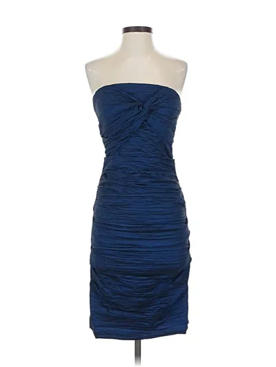 Pre-owned Betsy & Adam Cocktail Dress In Blue
