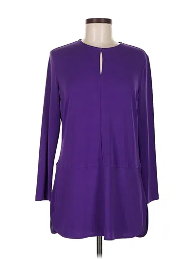 Pre-owned Polo Ralph Lauren Long Sleeve Blouse In Purple