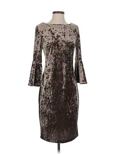 Pre-owned Calvin Klein Cocktail Dress In Brown
