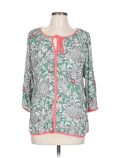 Pre-owned Boden 3/4 Sleeve Blouse In Green