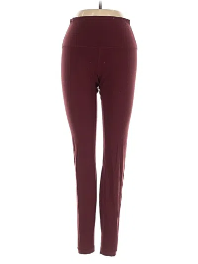 Pre-owned Lululemon Athletica Active Pants In Burgundy
