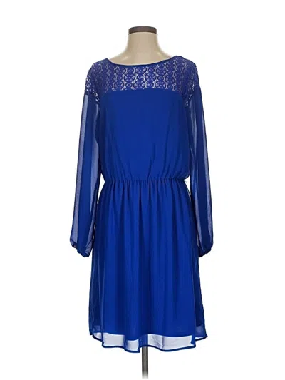 Pre-owned Halo Casual Dress In Blue
