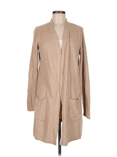 Pre-owned Barefoot Dreams Cozychic Lite Cardigan Sweater In Brown