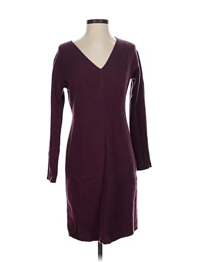 Pre-owned Vince Casual Dress In Burgundy