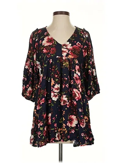 Pre-owned Umgee 3/4 Sleeve Blouse In Black