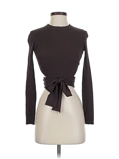 Nbd Long Sleeve Top Brown Turtleneck Tops In Brown