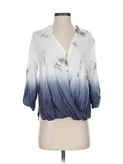 Pre-owned Material Girl 3/4 Sleeve Blouse In Gray