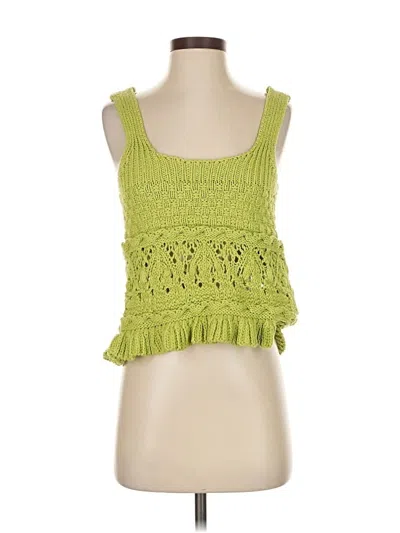 Pre-owned Zara Cardigan Sweater In Green