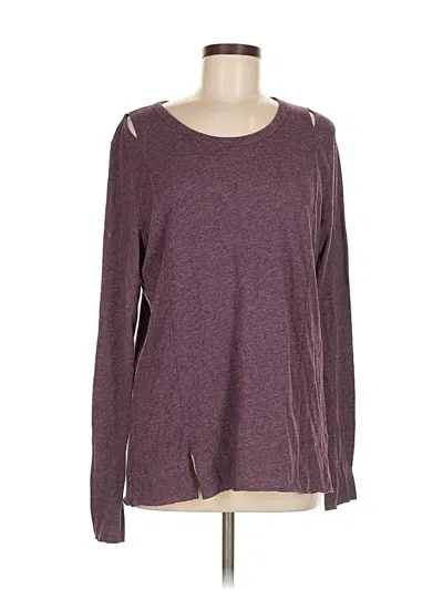 Pre-owned Nation Ltd. By Jen Menchaca Long Sleeve T-shirt In Burgundy