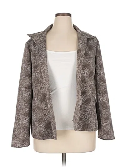 Pre-owned Chico's Blazer Jacket In Gray