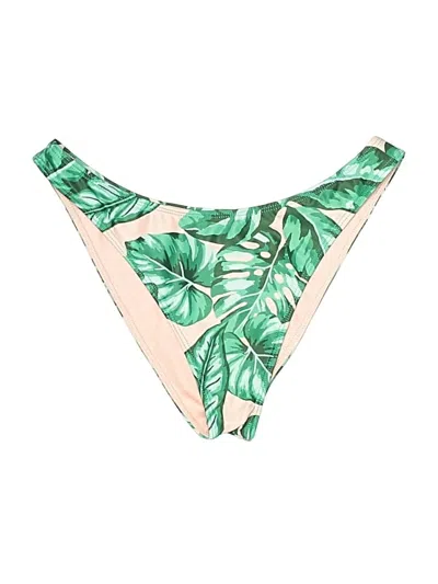 Pre-owned Watercolors By Kenny Flowers Swimsuit Bottoms In Green