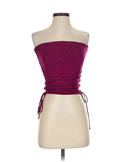 Pre-owned H:ours Tube Top Pink Strapless Neckline Tops