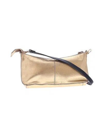 Pre-owned Giani Bernini Leather Shoulder Bag In Gold