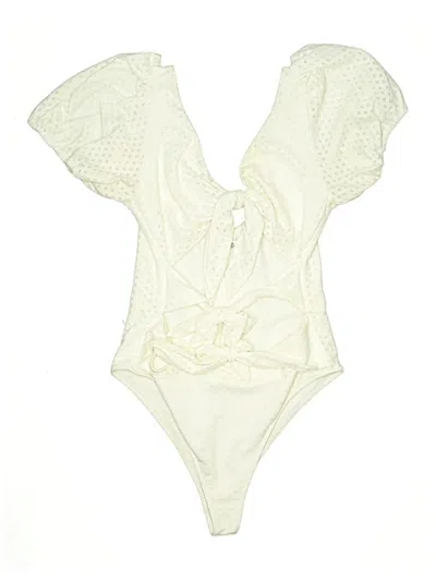 Pre-owned Majorelle One Piece Swimsuit In White