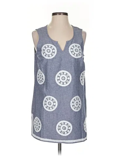 Pre-owned Mud Pie Sleeveless Blouse In Gray