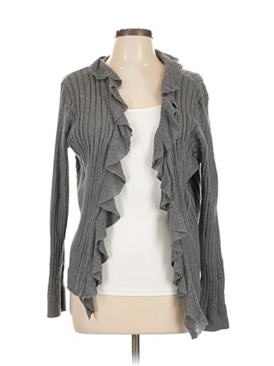 Pre-owned Van Heusen Cardigan Sweater In Gray